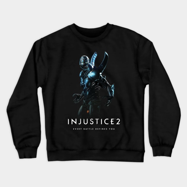 Injustice 2 - Blue Beetle Crewneck Sweatshirt by Nykos